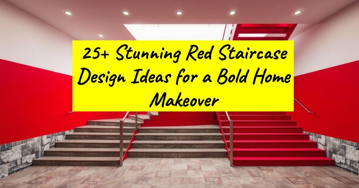 25+ Stunning Red Staircase Design Ideas for a Bold Home Makeover