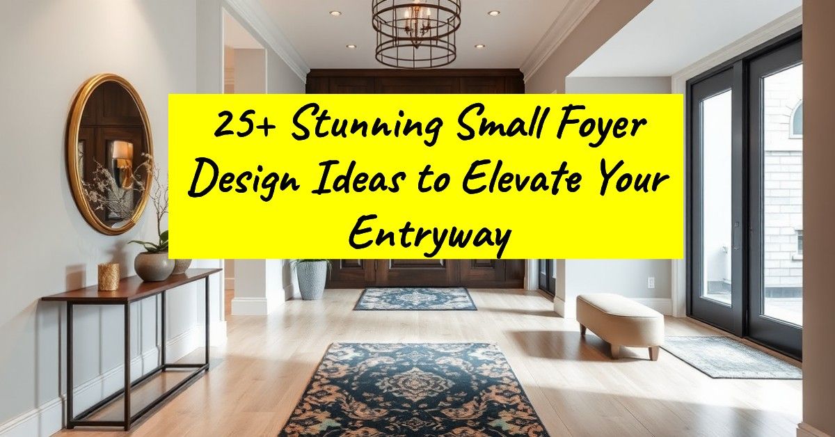 25+ Stunning Small Foyer Design Ideas to Elevate Your Entryway