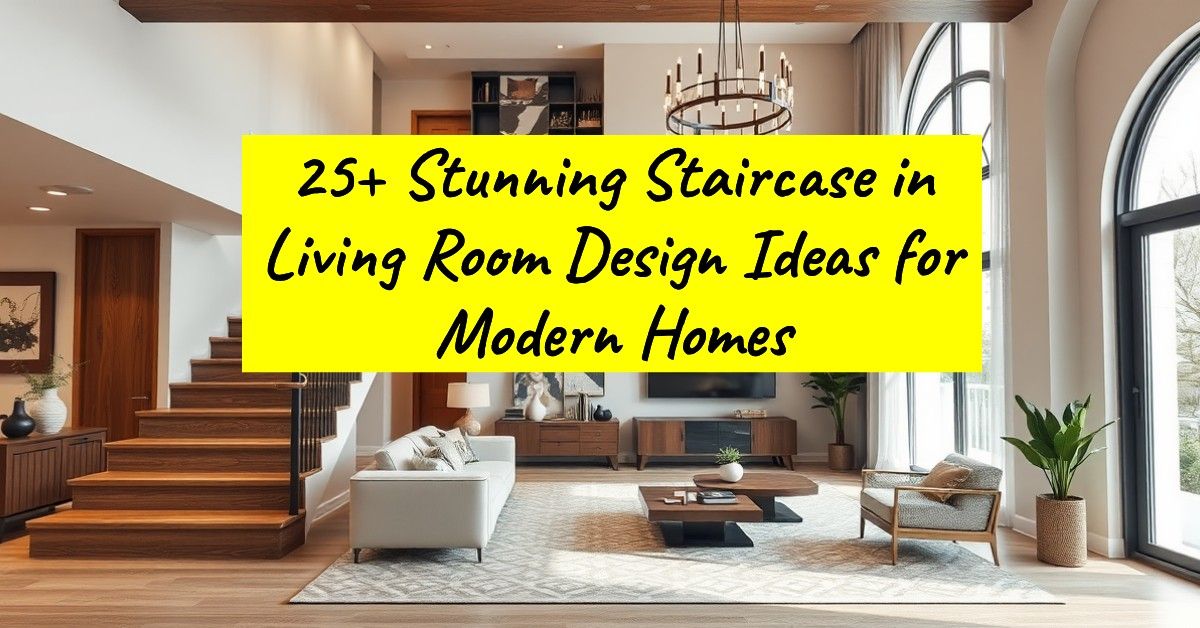 25+ Stunning Staircase in Living Room Design Ideas for Modern Homes