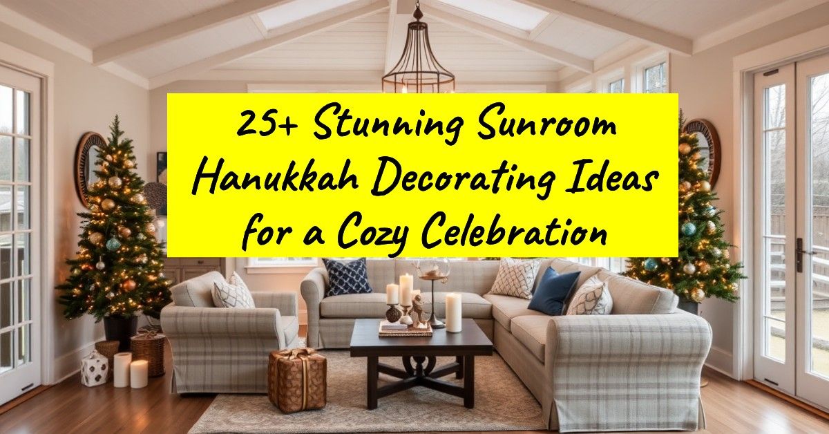 25+ Stunning Sunroom Hanukkah Decorating Ideas for a Cozy Celebration