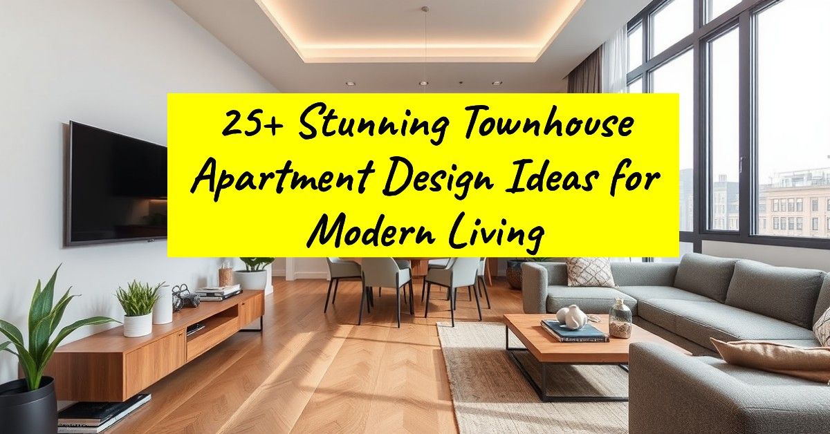 25+ Stunning Townhouse Apartment Design Ideas for Modern Living