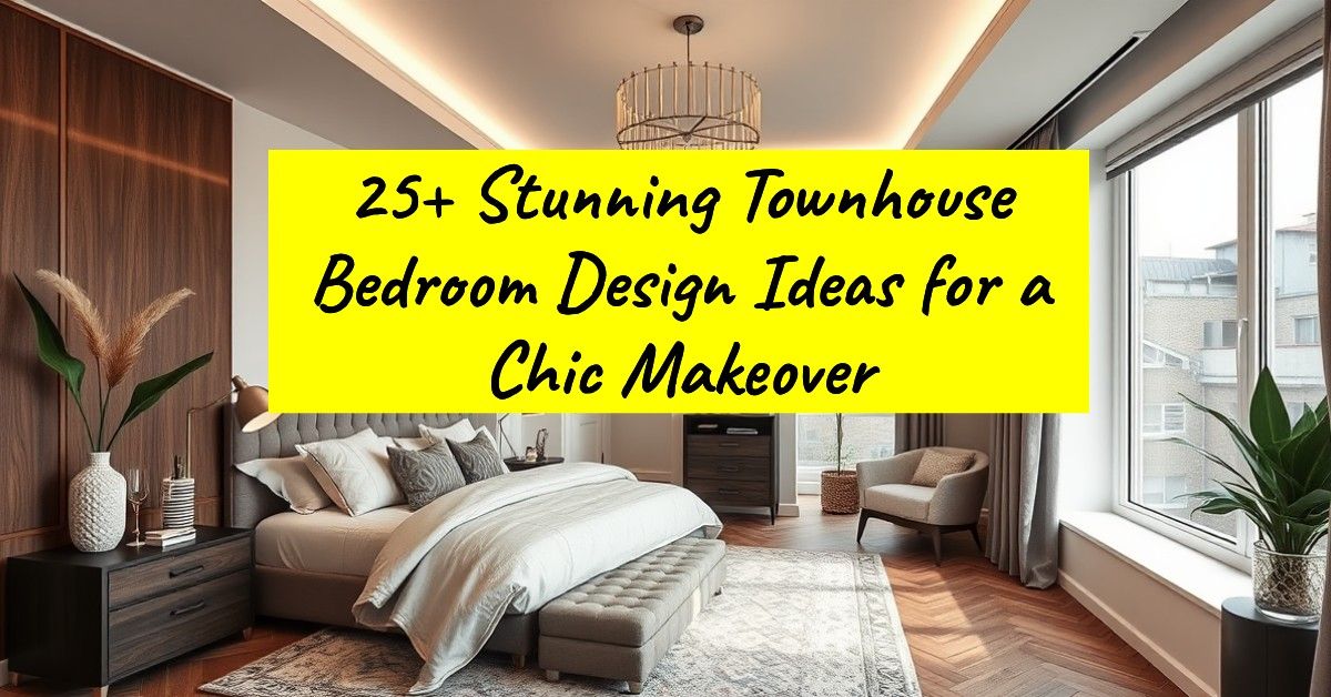 25+ Stunning Townhouse Bedroom Design Ideas for a Chic Makeover