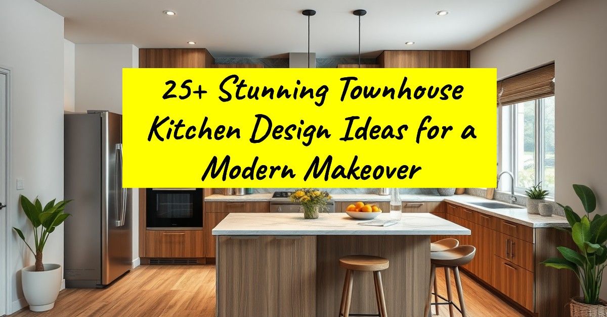 25+ Stunning Townhouse Kitchen Design Ideas for a Modern Makeover