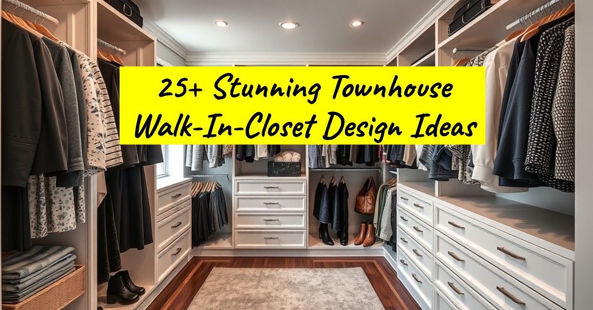 25+ Stunning Townhouse Walk-In-Closet Design Ideas