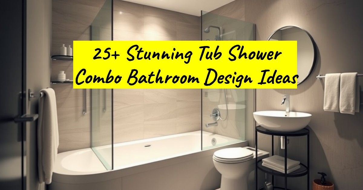 25+ Stunning Tub Shower Combo Bathroom Design Ideas