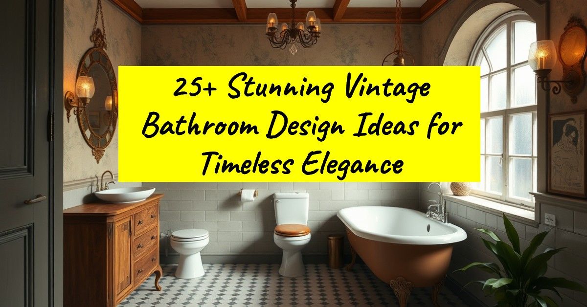 25+ Stunning Vintage Bathroom Design Ideas for Timeless Elegance