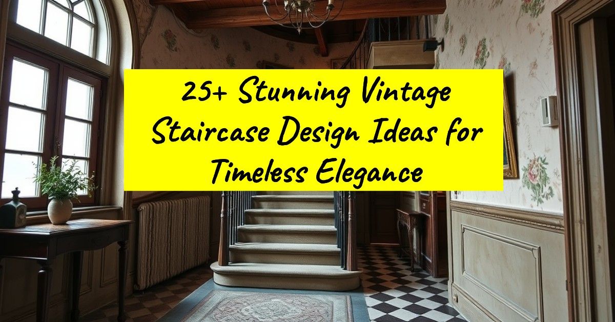 25+ Stunning Vintage Staircase Design Ideas for Timeless Elegance