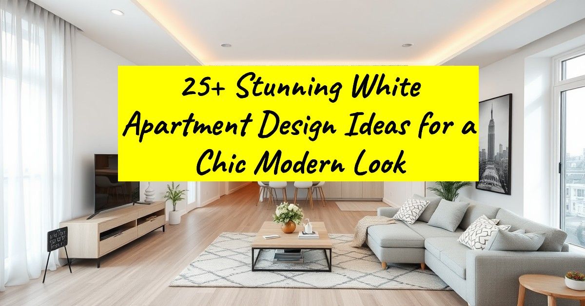 25+ Stunning White Apartment Design Ideas for a Chic Modern Look