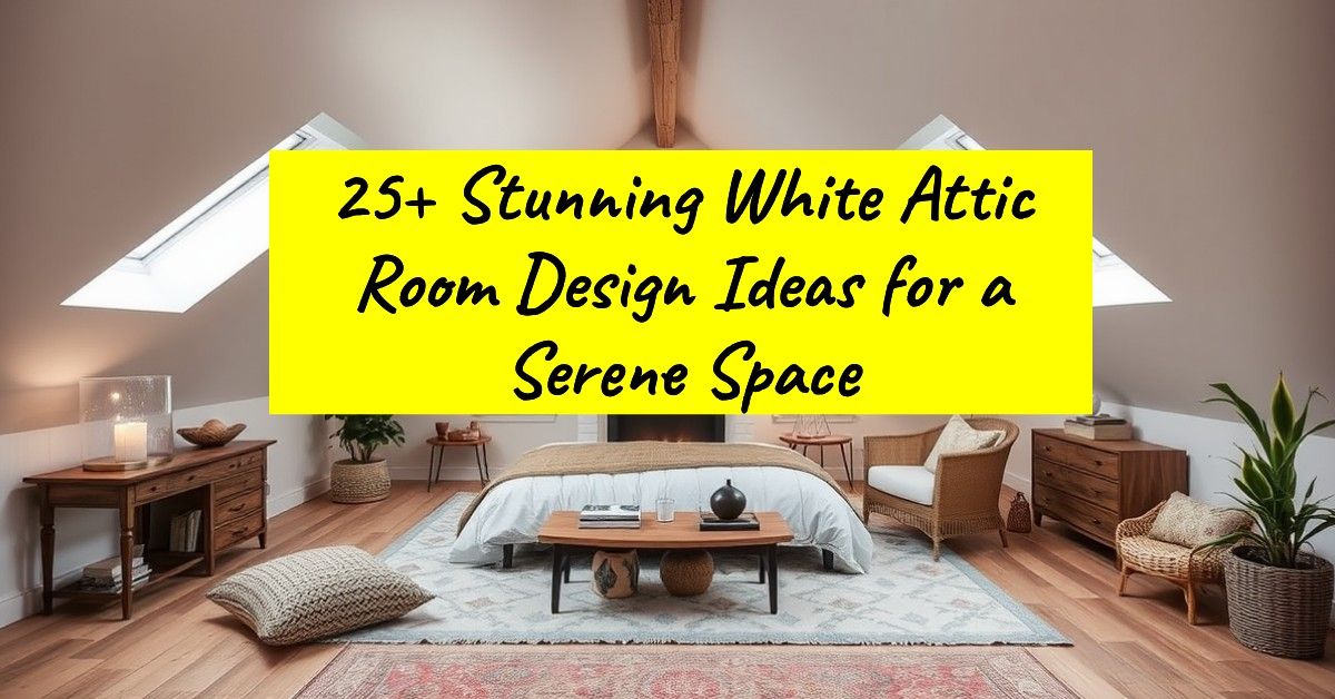 25+ Stunning White Attic Room Design Ideas for a Serene Space