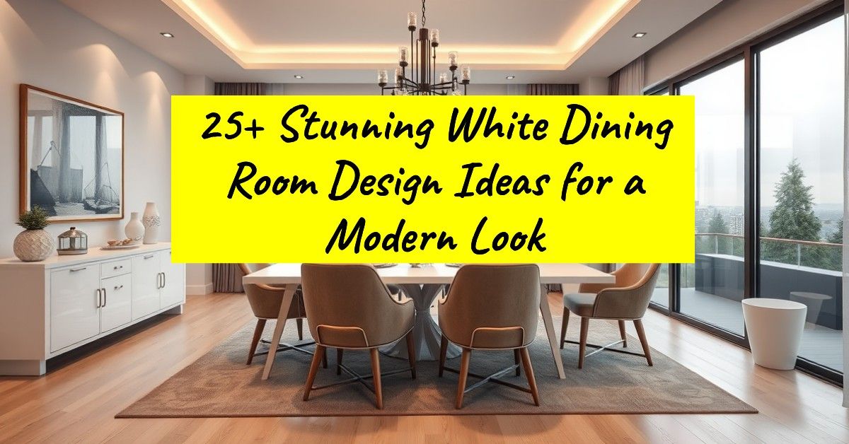 25+ Stunning White Dining Room Design Ideas for a Modern Look