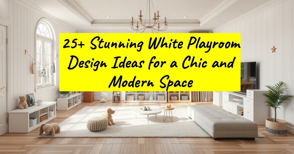 25+ Stunning White Playroom Design Ideas for a Chic and Modern Space