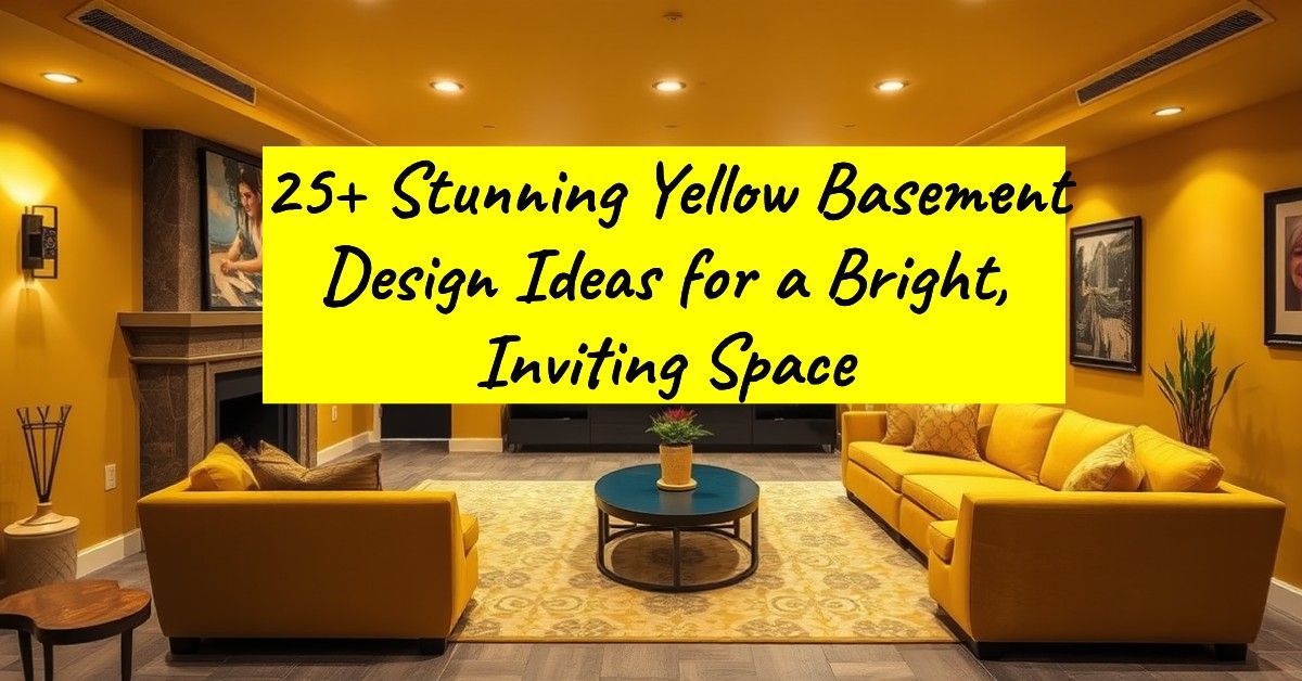 25+ Stunning Yellow Basement Design Ideas for a Bright, Inviting Space