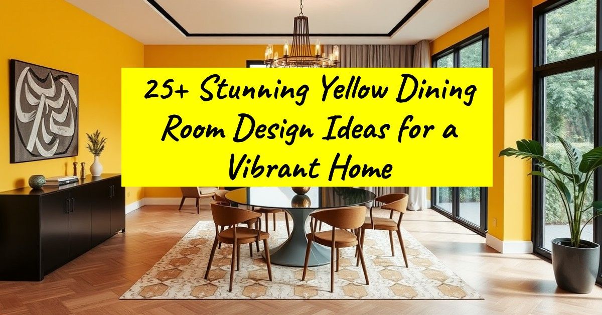 25+ Stunning Yellow Dining Room Design Ideas for a Vibrant Home