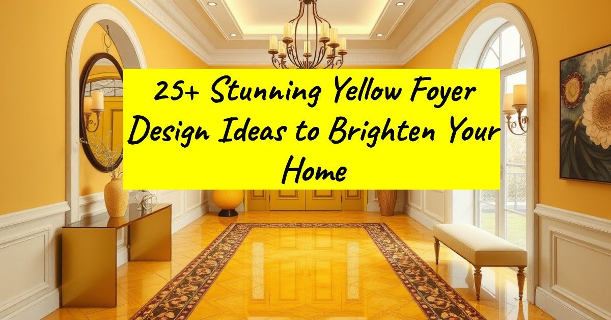 25+ Stunning Yellow Foyer Design Ideas to Brighten Your Home