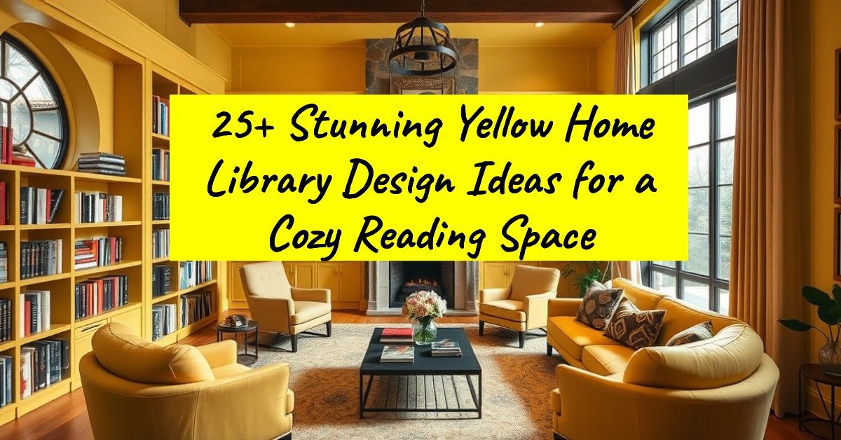 25+ Stunning Yellow Home Library Design Ideas for a Cozy Reading Space