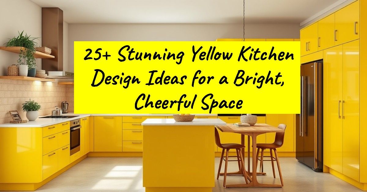 25+ Stunning Yellow Kitchen Design Ideas for a Bright, Cheerful Space