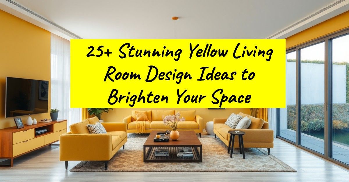 25+ Stunning Yellow Living Room Design Ideas to Brighten Your Space