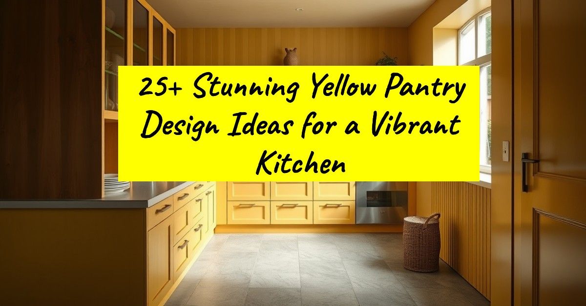 25+ Stunning Yellow Pantry Design Ideas for a Vibrant Kitchen