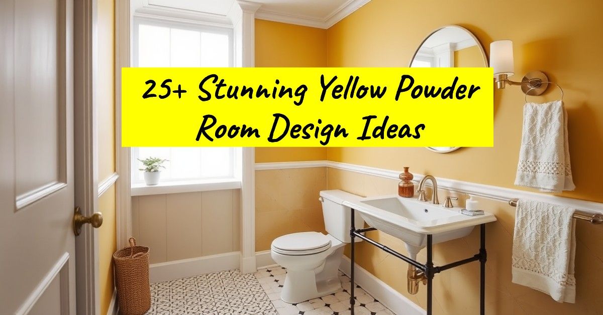 25+ Stunning Yellow Powder Room Design Ideas