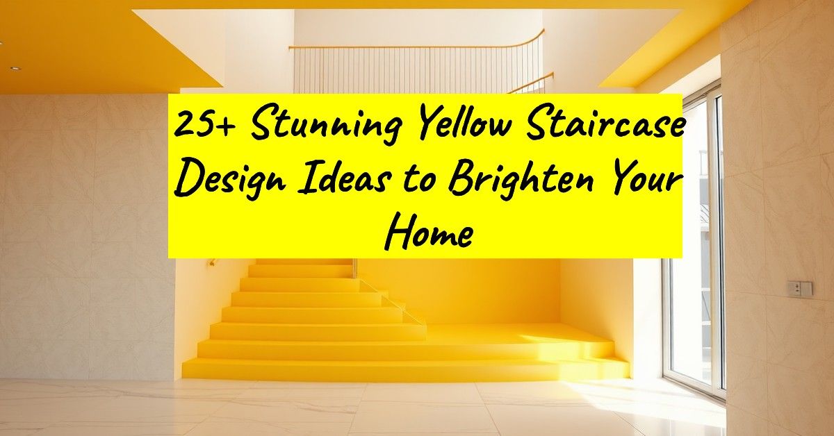 25+ Stunning Yellow Staircase Design Ideas to Brighten Your Home