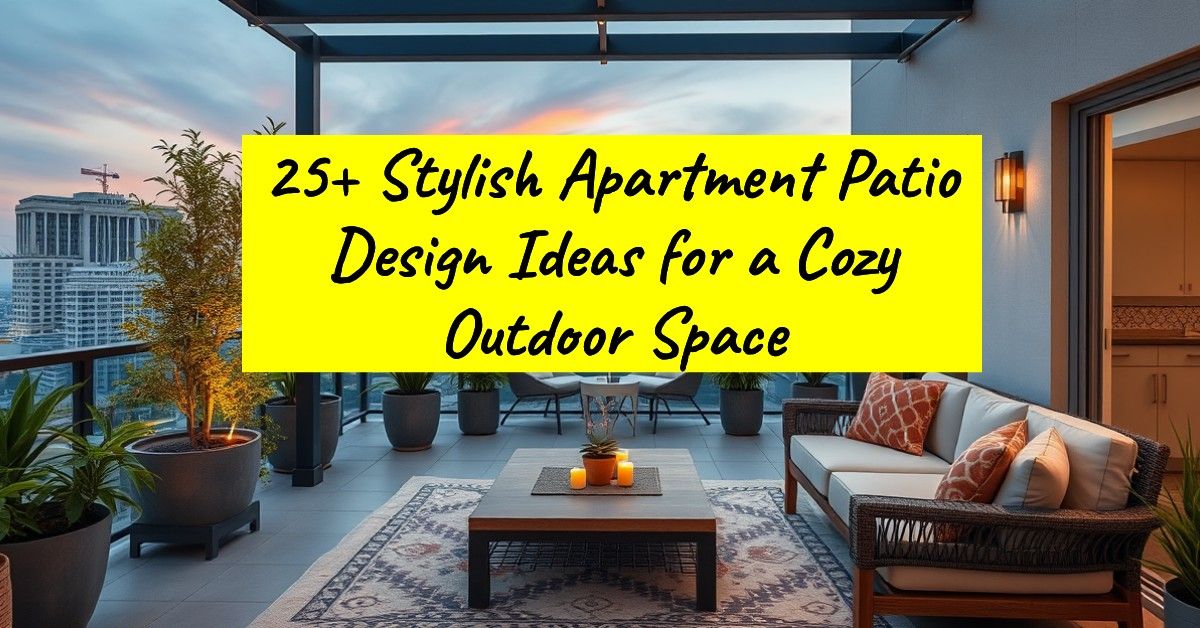 25+ Stylish Apartment Patio Design Ideas for a Cozy Outdoor Space