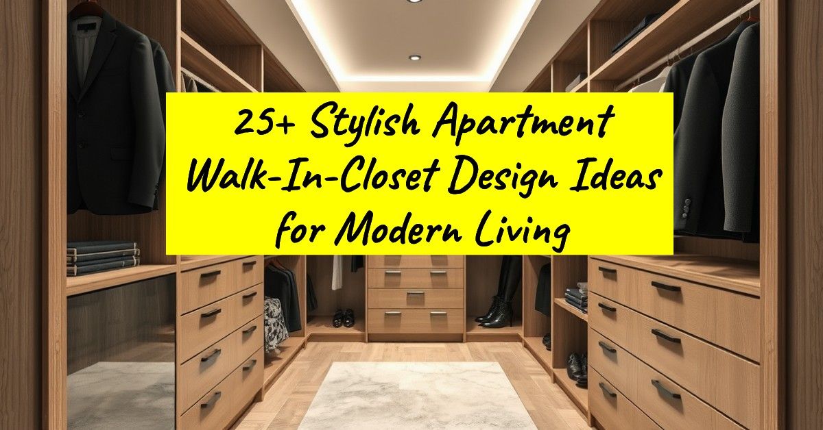 25+ Stylish Apartment Walk-In-Closet Design Ideas for Modern Living