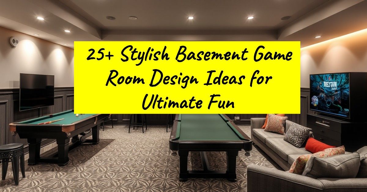 25+ Stylish Basement Game Room Design Ideas for Ultimate Fun