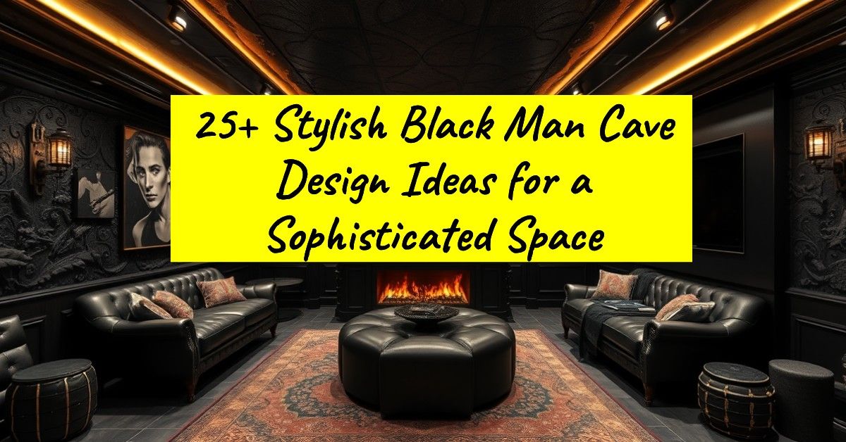 25+ Stylish Black Man Cave Design Ideas for a Sophisticated Space