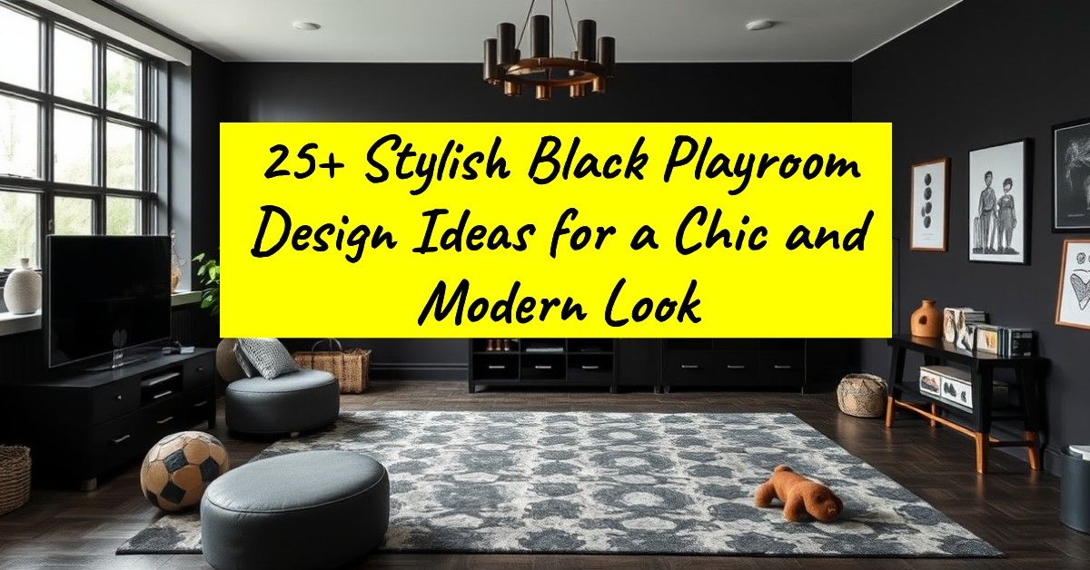 25+ Stylish Black Playroom Design Ideas for a Chic and Modern Look