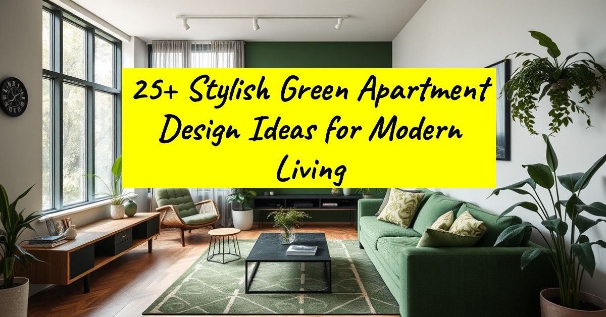 25+ Stylish Green Apartment Design Ideas for Modern Living