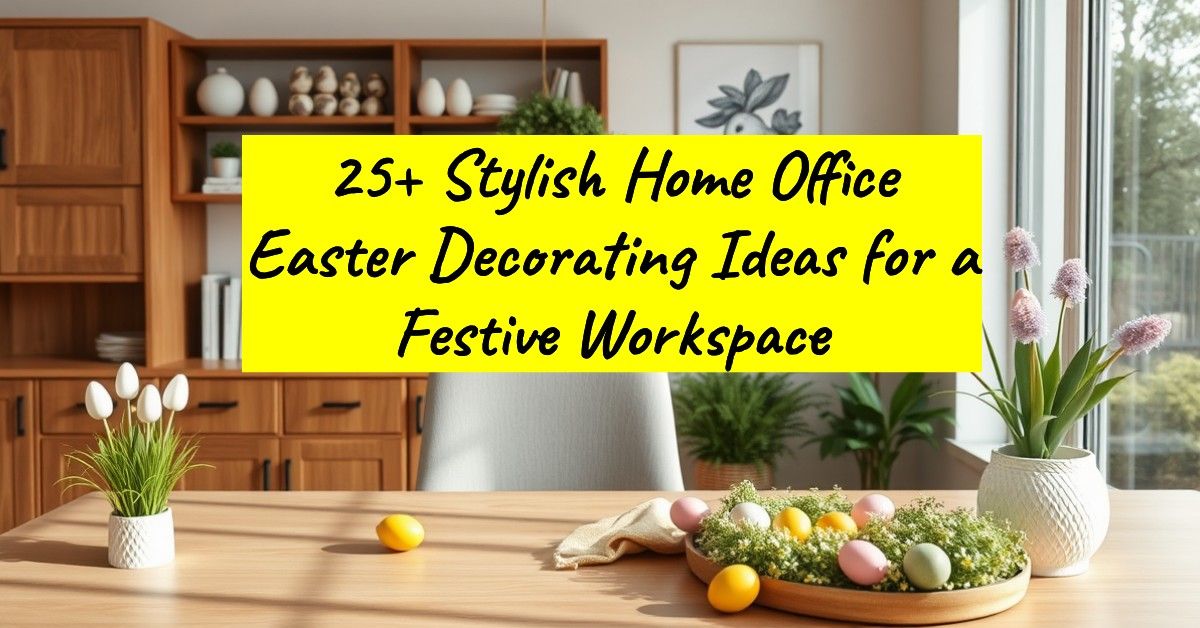 25+ Stylish Home Office Easter Decorating Ideas for a Festive Workspace