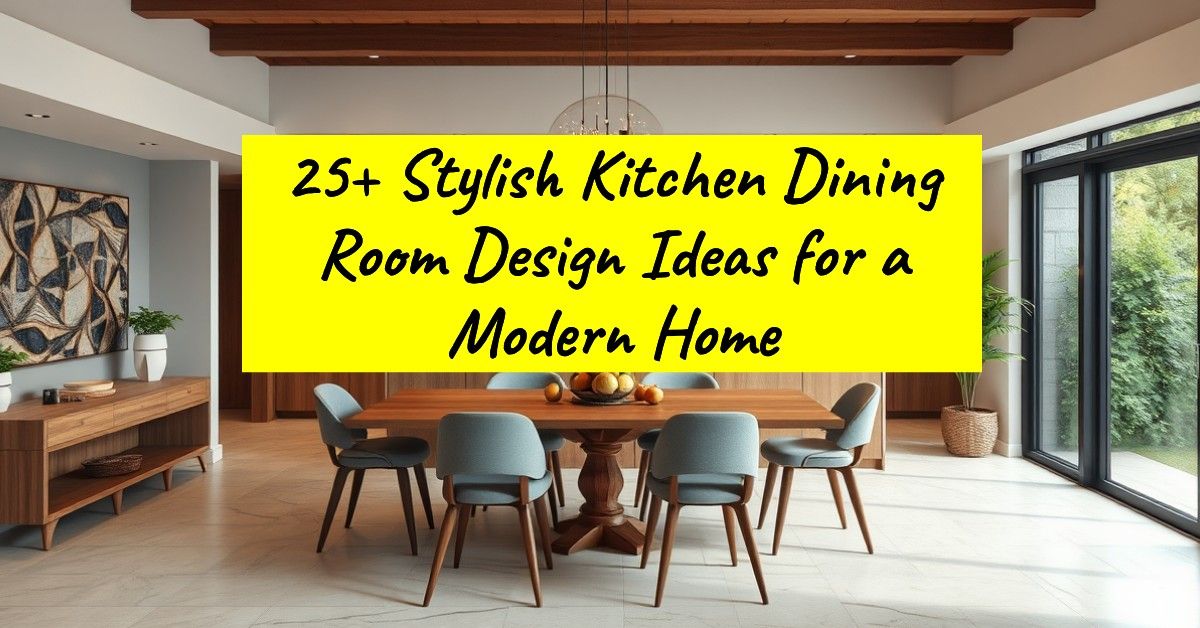 25+ Stylish Kitchen Dining Room Design Ideas for a Modern Home