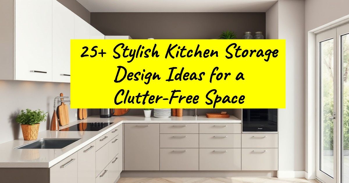 25+ Stylish Kitchen Storage Design Ideas for a Clutter-Free Space