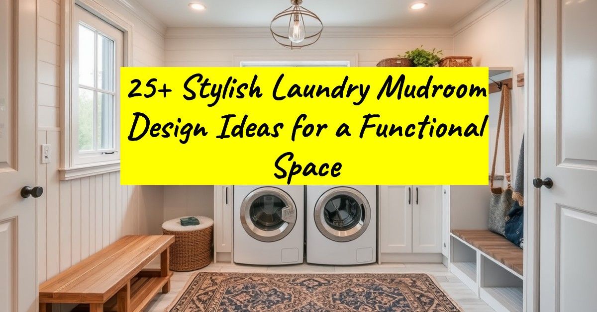 25+ Stylish Laundry Mudroom Design Ideas for a Functional Space