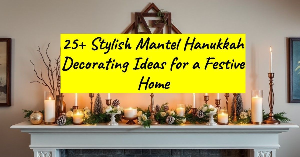 25+ Stylish Mantel Hanukkah Decorating Ideas for a Festive Home