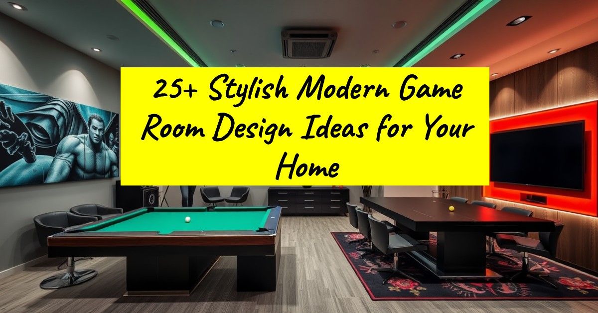 25+ Stylish Modern Game Room Design Ideas for Your Home