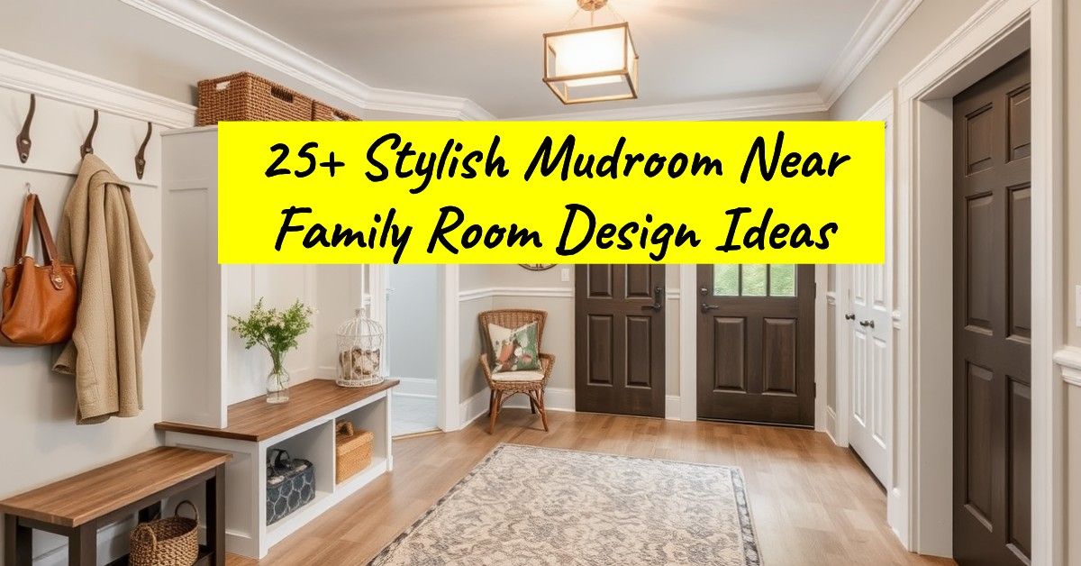 25+ Stylish Mudroom Near Family Room Design Ideas