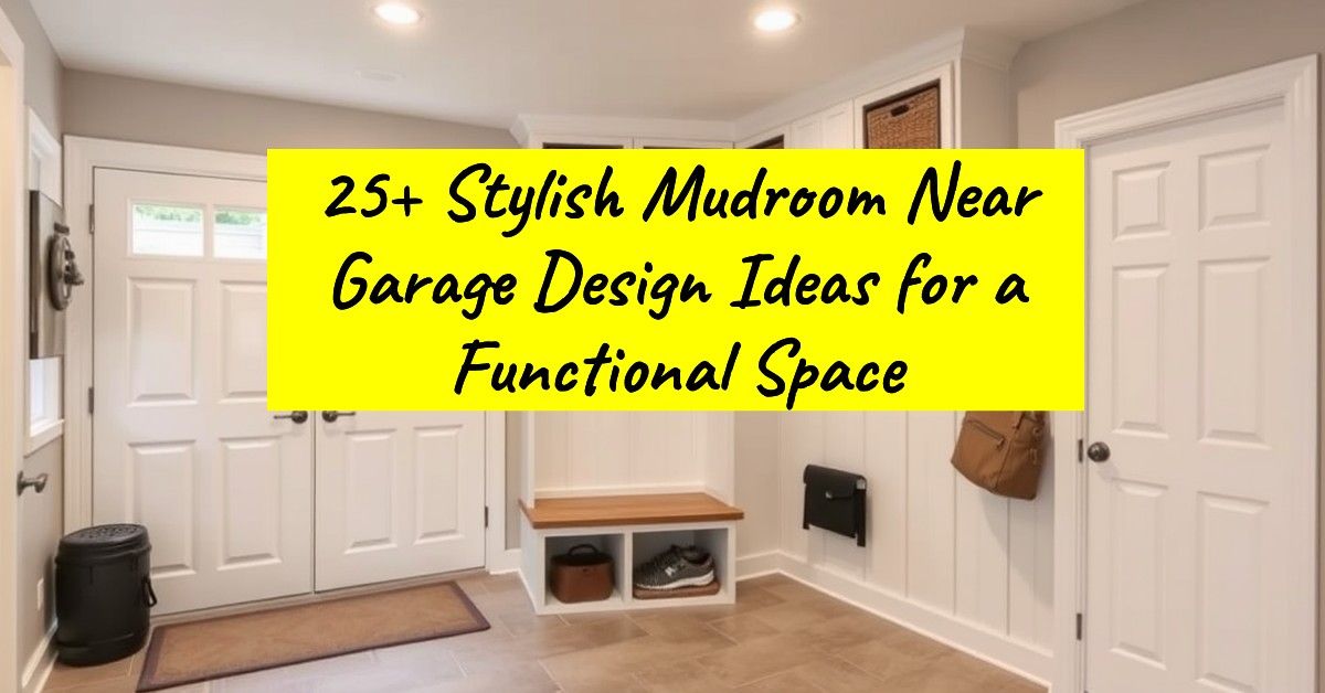 25+ Stylish Mudroom Near Garage Design Ideas for a Functional Space