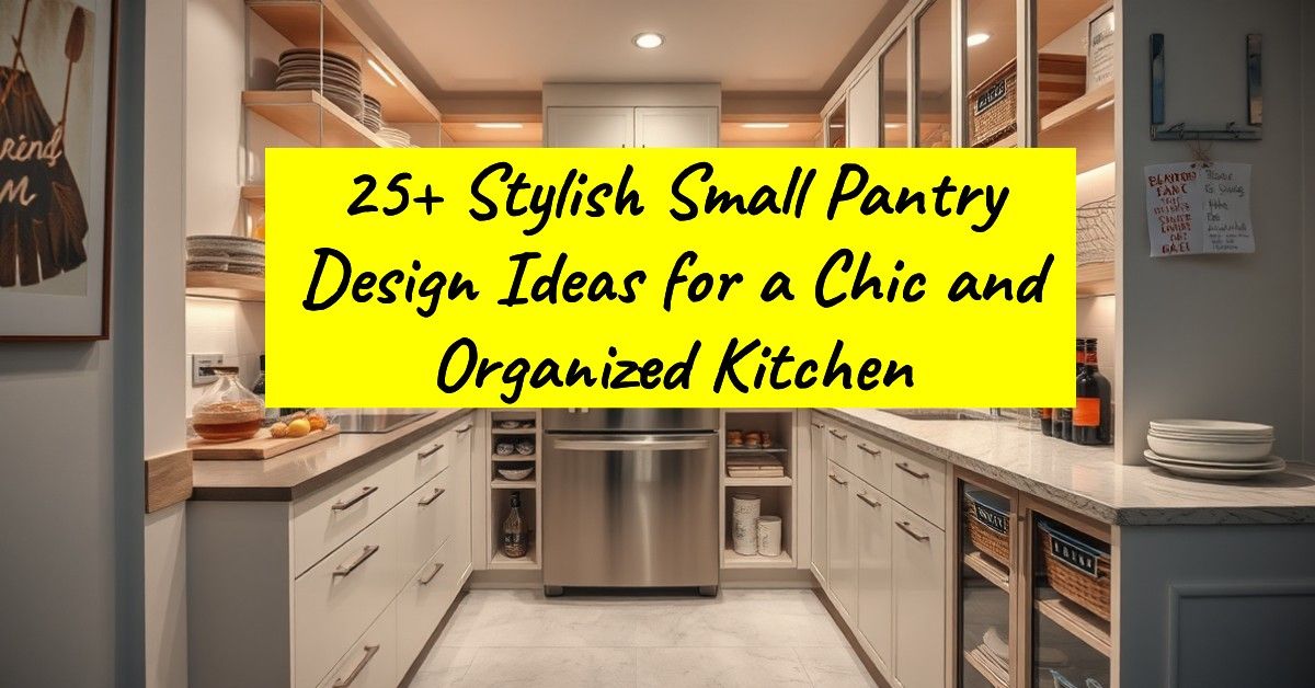 25+ Stylish Small Pantry Design Ideas for a Chic and Organized Kitchen