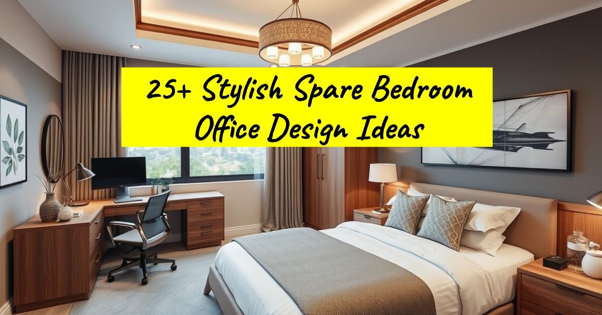 25+ Stylish Spare Bedroom Office Design Ideas