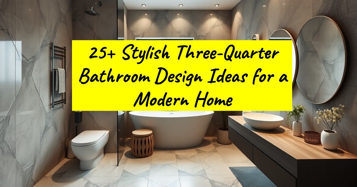 25+ Stylish Three-Quarter Bathroom Design Ideas for a Modern Home