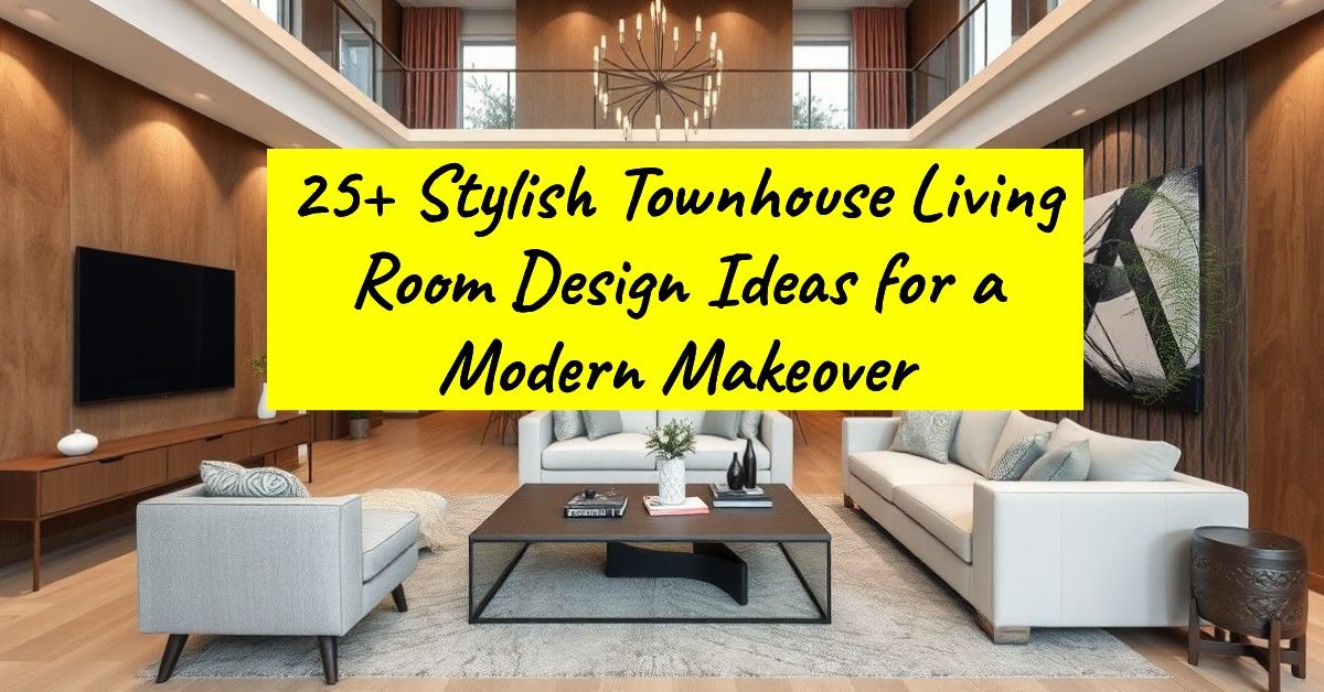 25+ Stylish Townhouse Living Room Design Ideas for a Modern Makeover