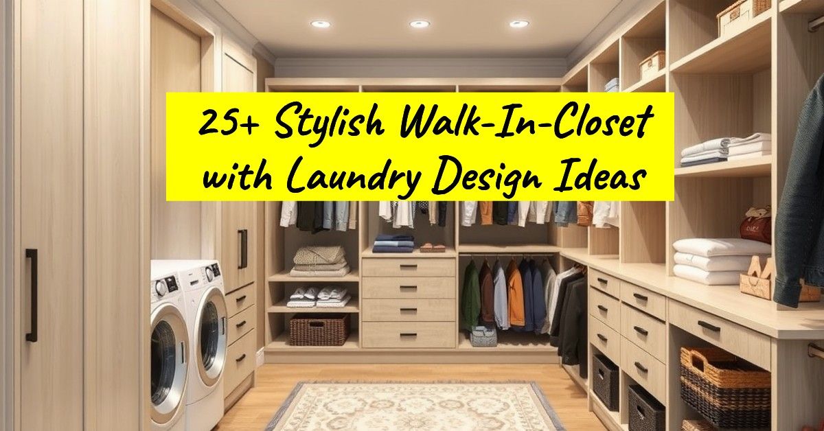 25+ Stylish Walk-In-Closet with Laundry Design Ideas