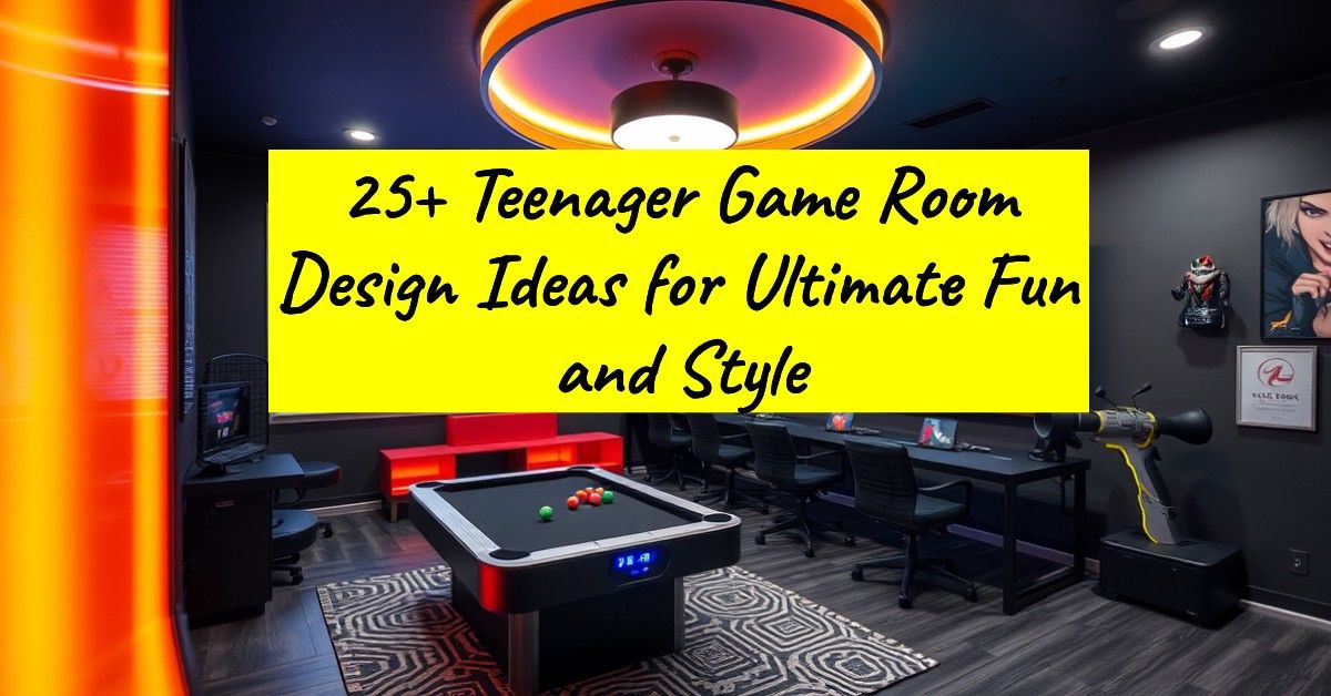 25+ Teenager Game Room Design Ideas for Ultimate Fun and Style