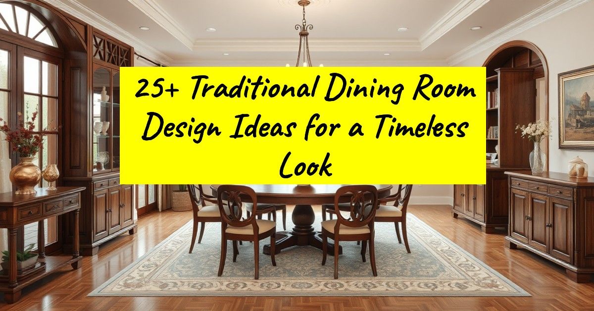 25+ Traditional Dining Room Design Ideas for a Timeless Look