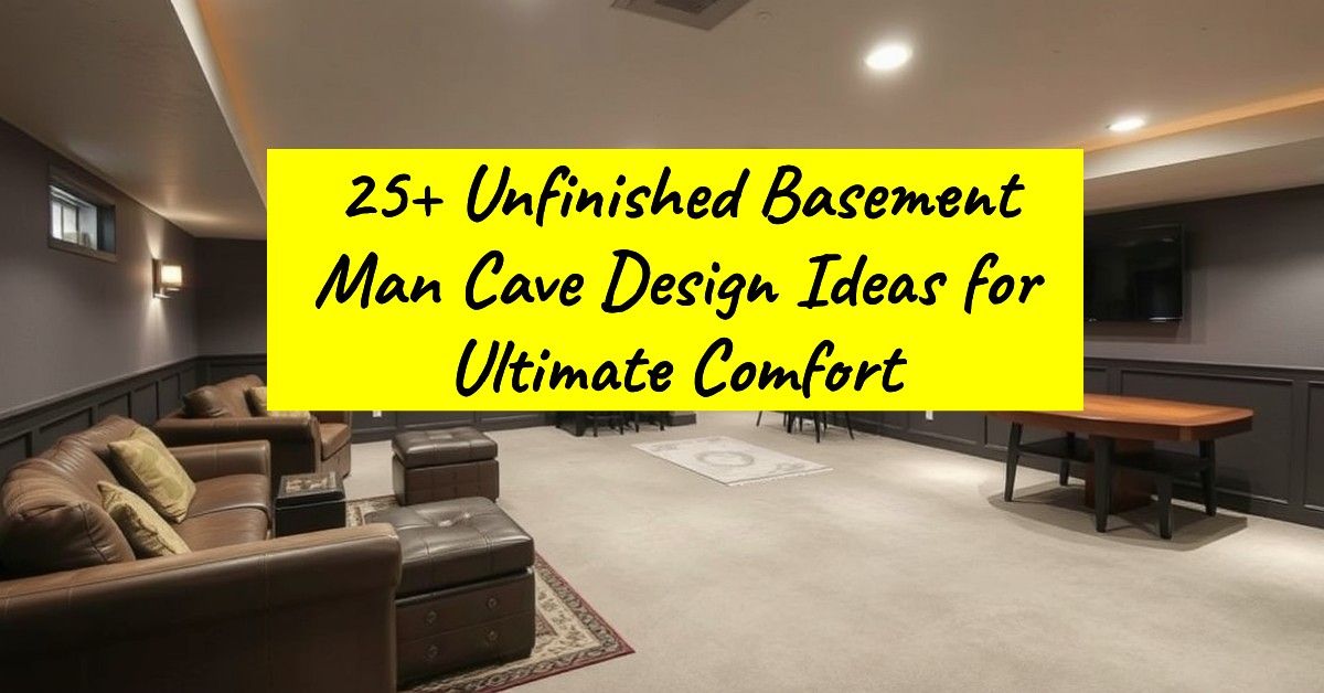 25+ Unfinished Basement Man Cave Design Ideas for Ultimate Comfort