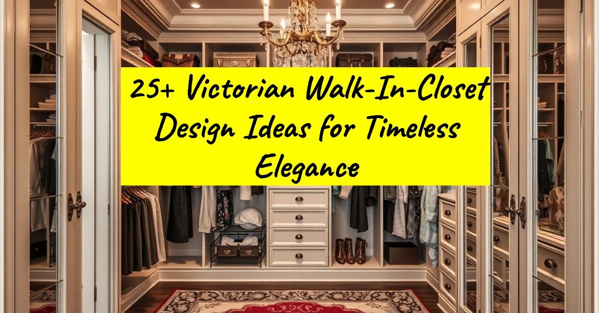 25+ Victorian Walk-In-Closet Design Ideas for Timeless Elegance