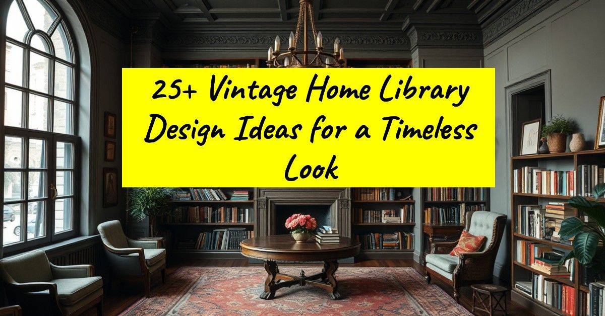 25+ Vintage Home Library Design Ideas for a Timeless Look