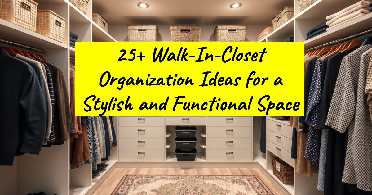 25+ Walk-In-Closet Organization Ideas for a Stylish and Functional Space