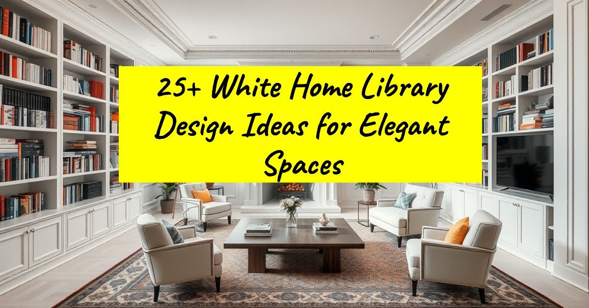 25+ White Home Library Design Ideas for Elegant Spaces